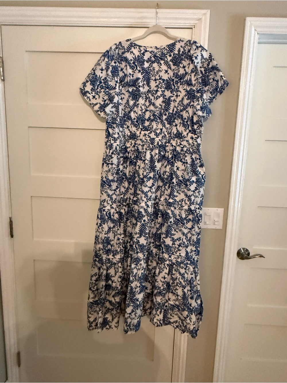 Anthropologie Somerset Maxi Dress - 2X - Ivory/ Blue - Picture 2 of 6